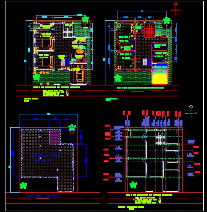 Duplex House Design on 40'x50' Plot- Free CAD Download